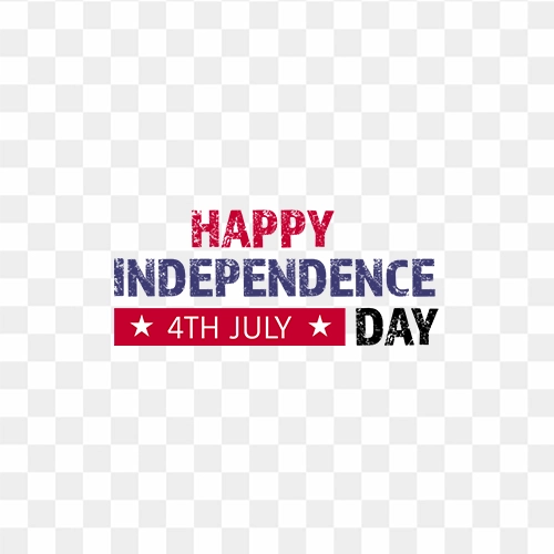Happy Independence Day USA 4th July free text png
